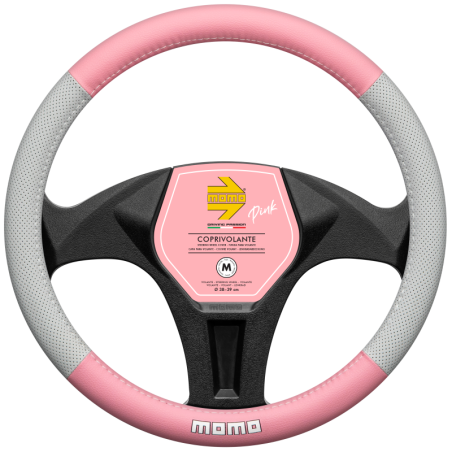 FUNDA DE VOLANTE EASY ROSA-GRIS M