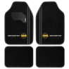 ALFOMBRILLA DE AUTO DEPORTIVA NEGRA RHD - 4 PIEZAS