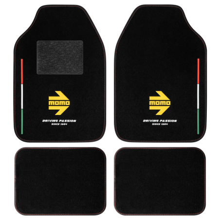 JUEGO DE ALFOMBRILLAS PARA AUTO MOMO ITALIA RHD - 4 PIEZAS