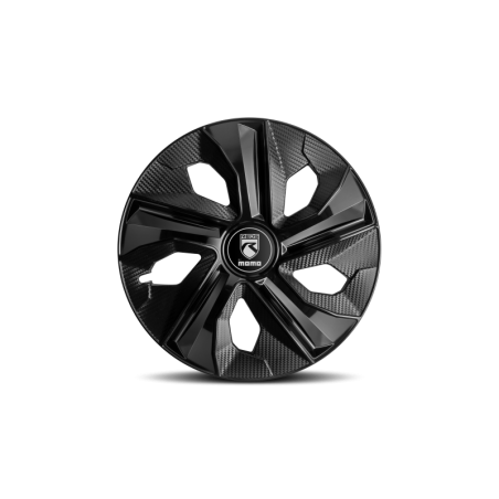 TAPACUBOS MOMO BLADE BRILLANTE NEGRO CARBÓN 14 - 4 PIEZAS