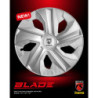 TAPACUBOS MOMO BLADE PLATA MATE CARBÓN 16 - 4 PIEZAS