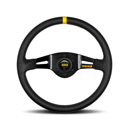 VOLANTE DEPORTIVO MOMO MOD.03 350MM PIEL NEGRA