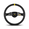 VOLANTE DEPORTIVO MOMO MOD.03 350MM PIEL NEGRA