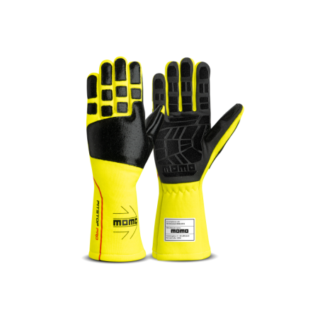 GUANTES MOMO PIT STOP PRO AMARILLO FIA L/11