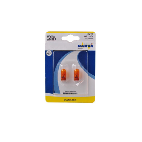 NARVA WY5W AMBER W2,1X9,5D 5W 12V | 10 UDS