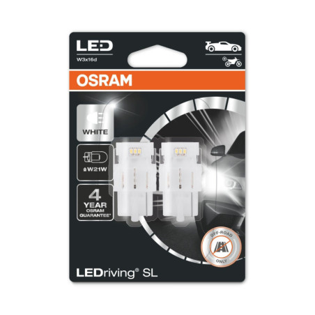 OSRAM LEDRIVING® 7505DWP-02B 2W/12V W3X16D ≠ W21W WHITE 6000K