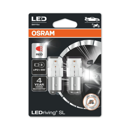 OSRAM LEDRIVING® 7528DRP-02B 1,4W/12V BAY15D ≠ P21/5W RED