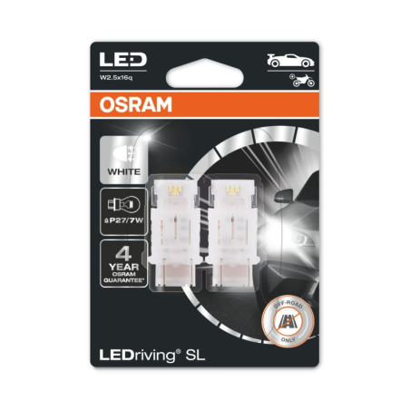 OSRAM LEDRIVING® 3157DWP-02B 2W/12V W3X16Q ≠ P27/7W WHITE 6000K