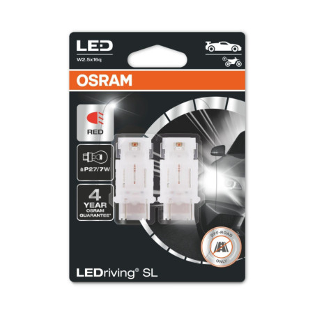 OSRAM LEDRIVING® 3157DRP-02B 1,4W/12V W3X16Q ≠ P27/7W RED