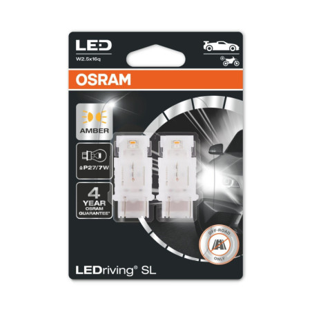 OSRAM LEDRIVING® 3157DYP-02B 1,3W/12V W3X16Q ≠ P27/7W AMBER