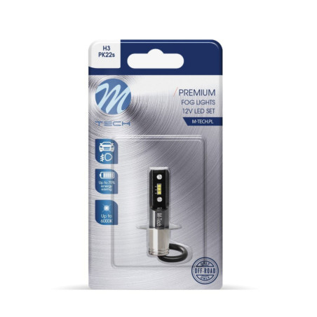 BLISTER 1X LED H3 6X1616 SMD 3W 280LM BLANCO