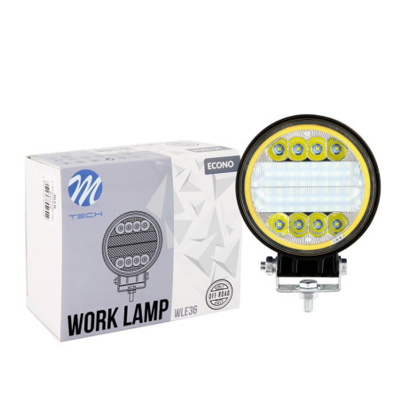 LAMPA ROBOCZA M-TECH ECONO WLE36 - 4 38XSMD3030 + HALO - ROUND 38W 10-30V SPOT