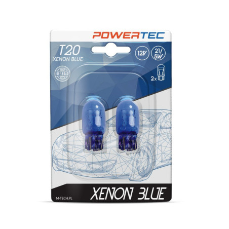 POWERTEC XENON BLUE W21/5W T20 7443 12V 21/5W W3X16Q