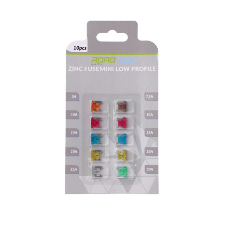 ZINC FUSE MICRO, BLISTER CARD PACKING 10 PCS (5A, 7,5A, 10A X2, 15A X2, 20A X2, 25A, 30A)