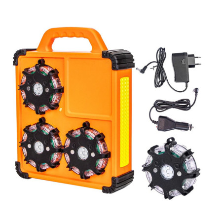 M-TECH 6PACK SMART SEQUENTIAL LED ROAD FLARES