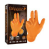 GRIPPAZ NITRILE FISHSCALE 240MM 6MIL 50PCS/BOX ORANGE SIZE L
