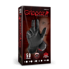 GRIPPAZ NITRILE FISHSCALE 240MM 6MIL 50PCS/BOX BLACK SIZE M