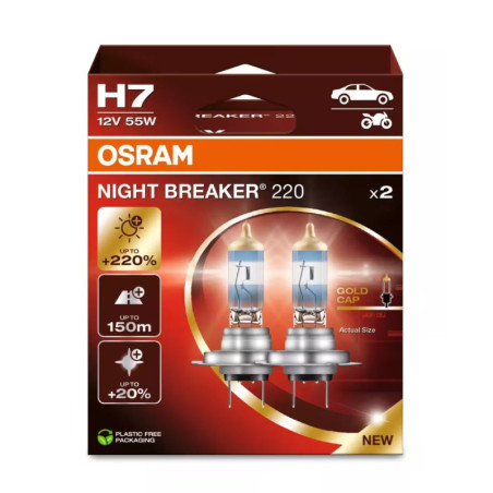 OSRAM NIGHT BREAKER 220 64210NB200-2HB H7 PX26D 12V 55W