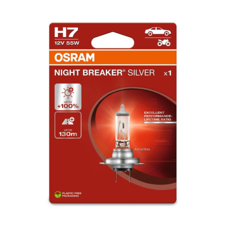OSRAM NIGHT BREAKER SILVER 64210NBS-1BL H7 PX26D 12V 55W