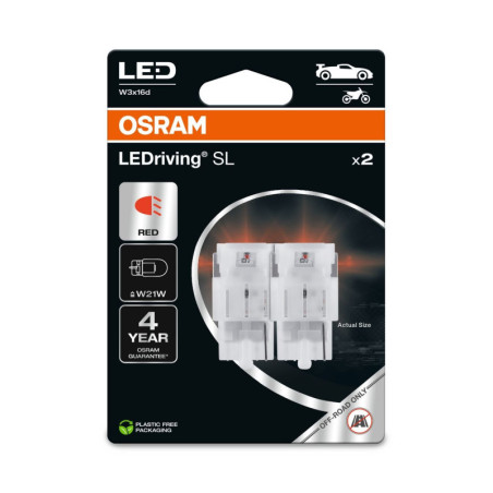 OSRAM LEDRIVIN SL 7505DRP-2BL ~W21W W3X16D 12V 1,4W