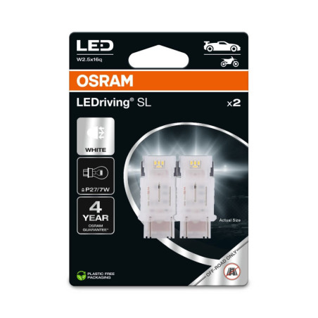 OSRAM LEDRIVIN SL 3157DWP-2BL ~P27/7W W3X16Q 12V 2W