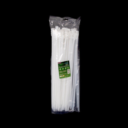 NYLONOWE OPASKI ZACISKOWE ROAD-TEQ WYMIAR:7,6X400MM, 100SZT., BIAŁE