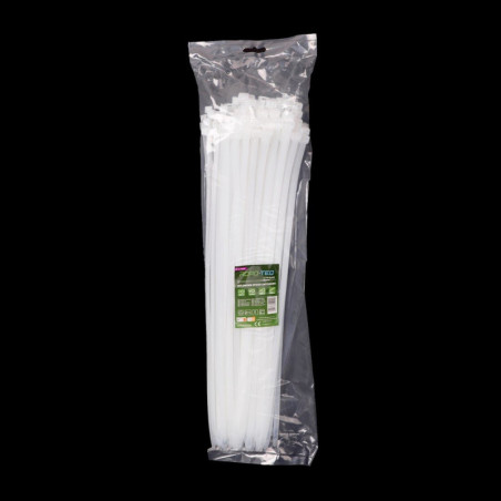 NYLONOWE OPASKI ZACISKOWE ROAD-TEQ WYMIAR:7,6X450MM, 100SZT., BIAŁE