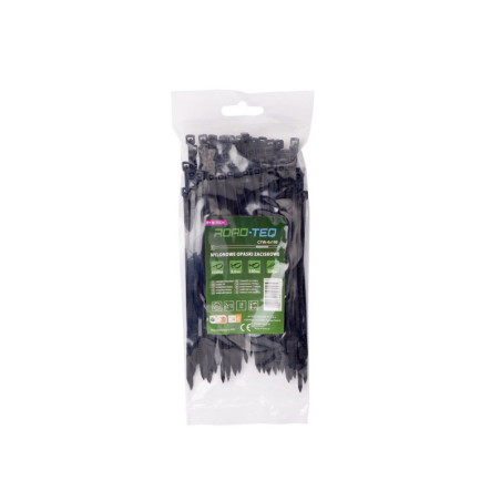 NYLONOWE OPASKI ZACISKOWE ROAD-TEQ WYMIAR:3,6X150MM, 100SZT., CZARNE