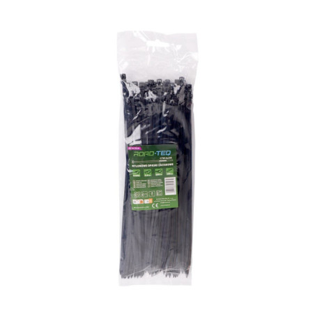 NYLONOWE OPASKI ZACISKOWE ROAD-TEQ WYMIAR:3,6X250MM, 100SZT., CZARNE