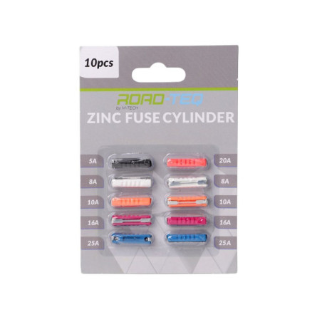 ZINC FUSE GBC, BLISTER CARD PACKING 10 PCS (5A, 8A X2, 10A X2, 16A X2, 20A, 25A X2)