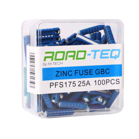 ZINC FUSE GBC, BOX PACKING 25A 100PCS/BOX