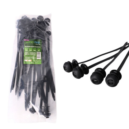 NYLONOWE OPASKI ZACISKOWE Z DYSTANSEM ROAD-TEQ W:8X280MM 20SZT. CZARNE