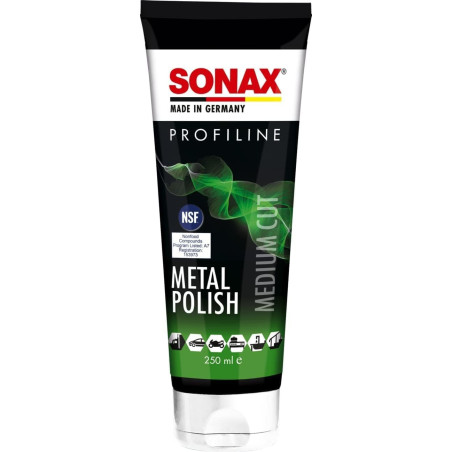 SONAX PULIMENTO ABRASIVO MEDIO ALTO BRILLO RENUEVA SUPERFICIES METALICAS ALUMINIO LATON