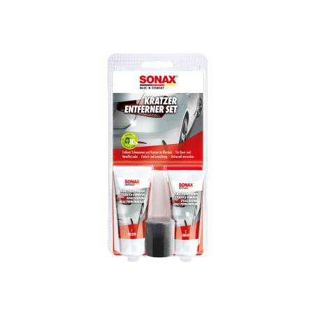 SONAX KIT DE PULIDO MANUAL ELIMINA ARAÑAZOS Y ROZADURAS EN CAPAS TRANSPARENTES