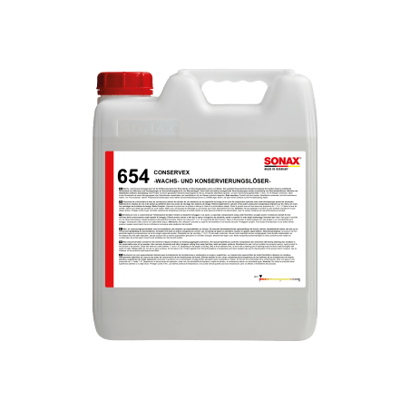 SONAX DISOLVENTE DE CERA Y CONSERVANTE PARA RESIDUOS EN UNIDADES DE LAVADO Y SUELOS