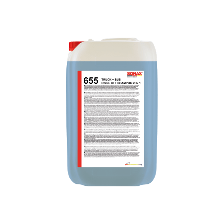 SONAX CHAMPÚ LIGERAMENTE ÁCIDO CON ESCURRIMIENTO PARA SECADO SIN MANCHAS EN AUTOBUSES