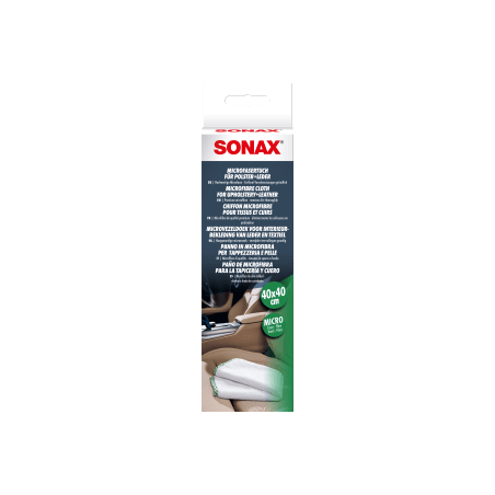 SONAX MICROFIBRA MULLIDA ALTA CALIDAD PARA LIMPIEZA DE TAPICERIAS TEXTILES Y CUERO