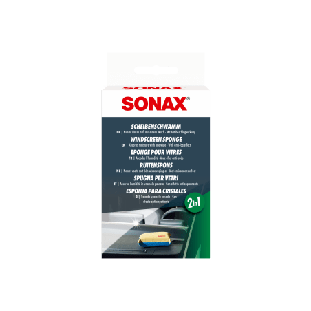 SONAX DOBLE ACCIÓN ANTIVAHO ELIMINA LA CONDENSACIÓN EN EL PARABRISAS LADO AMARILLO