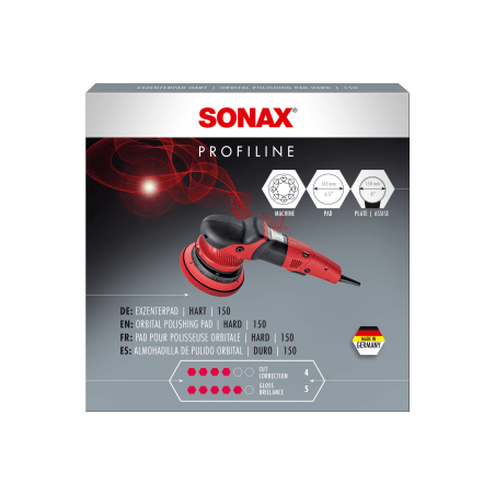 SONAX ESPONJA DURA ALTA DENSIDAD POROS ABIERTOS PARA PULIDO CON PULIDORAS EXCÉNTRICAS