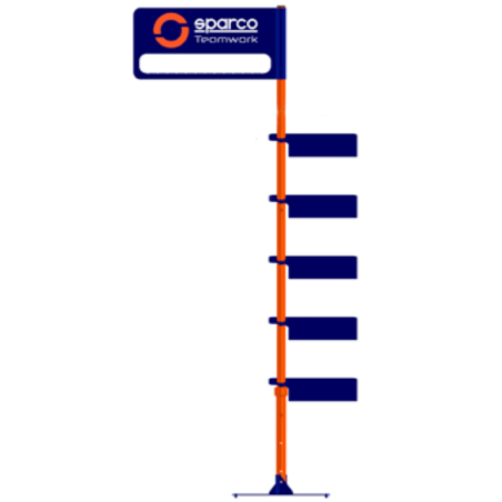 DISPLAY DE CALZADO Y ROPA METALICO BL/OR