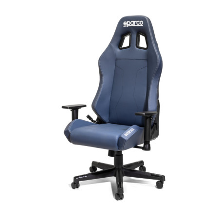 SILLA DE OFICINA/GAMING SPARCO COACH AZUL/COSTURAS GRISES