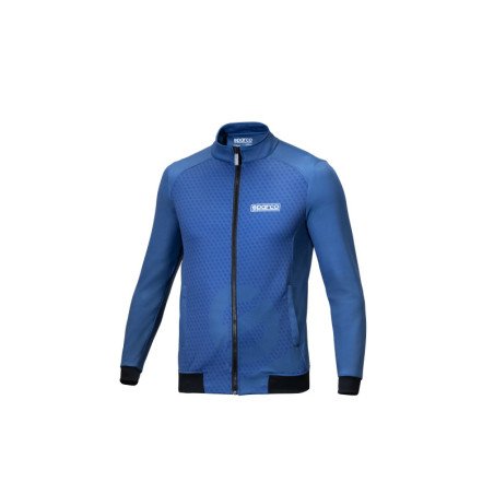 SUDADERA SPARCO CON CREMALLERA COMPLETA SUBLY AZUL TALLA S