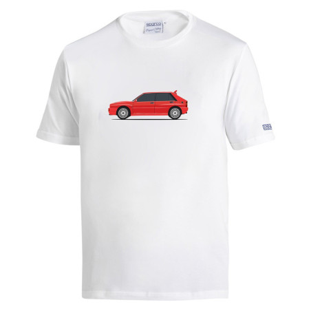 CAMISETA SPARCO LANCIA HF DELTA BLANCA/ROJA TALLA XS