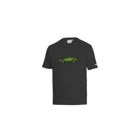 CAMISETA SPARCO LANCIA HF STRATOS 4 NEGRA/VERDE TALLA XXL