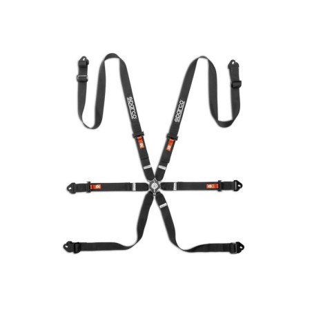 ARNES SPARCO COMPETITION H2 PU 6 PUNTOS 2 ACERO NEGRO