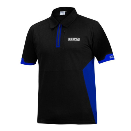 POLO ZIP SZ S BK/BL SPARCO