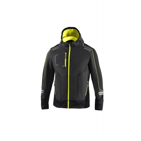 CHAQUETA SOFT-SHELL TECH TW TALLA XXXXL GRIS/AMARILLO FLUO