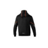 SUDADERA SPARCO CAPUCHA Y CREMALLERA TALLA XXXXL NEGRO/NARANJA