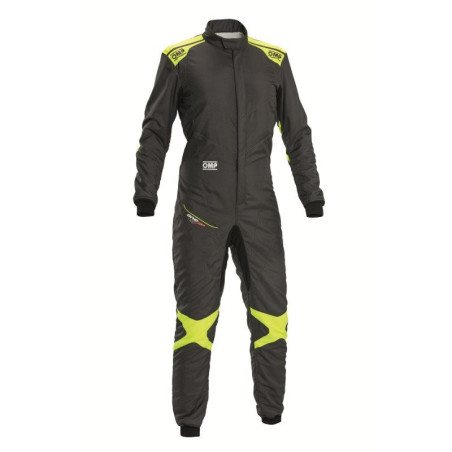 TRAJE CARRERAS ONE EVO AIR FIA 8856-2018 GRIS HIERRO/AMARILLO FLUOR TALLA 46