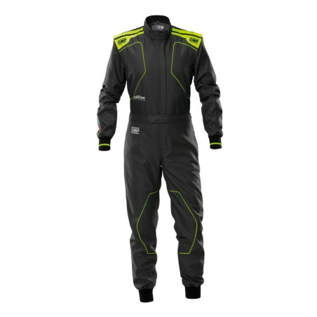 TRAJE KARTING OMP KS-4 MY2026 ANTRACITA/AMARILLO FLUOR TALLA M